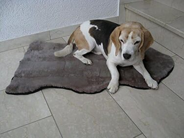 Лежанка для кота та собаки з натуральної овечої шкури Reissner Lammfelle Engel (Patch), сірий гриб