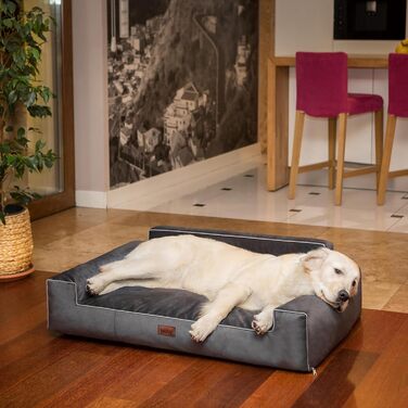 М'яке ліжко для собак, лежанка для тварин, коричнева, 98 x 66 см (Fancy, XL)