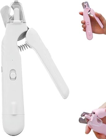 Триммер для нігтів домашніх тварин Pupnourish 2-в-1: триммер та ножиці для собак та котів (білий)