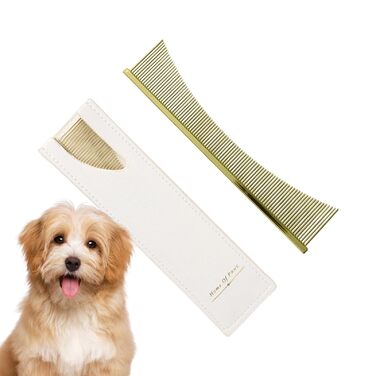 Щітка для котів Flohkamm для догляду за шерстю | Інструмент для видалення ковтунів, підходить для цуценят та довгошерстих порід, щоденний догляд, після купання, золотава