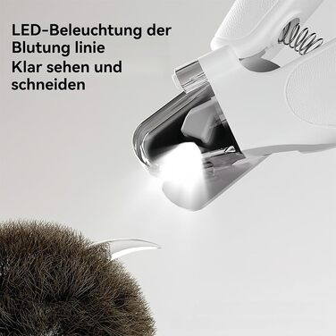 LED-криміна для догляду за кігтями собак та котів 2-в-1 – безпечна та тиха, з датчиком, світлом та захистом від бризок