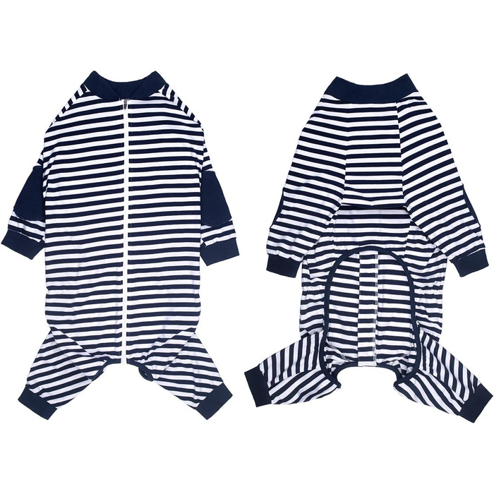 Піжама для собак, комбінезон, одяг для собак середнього та великого розміру, дихаючий, з блискавкою, м'яка бавовна