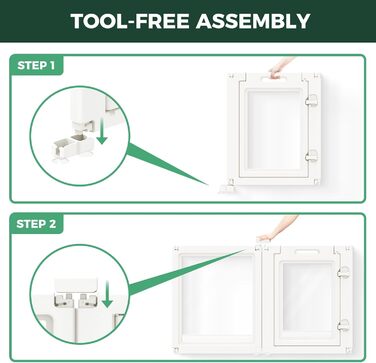 Клітка-манеж для цуценят та маленьких собак FXW AuraSpace, акрил, білий, 61 см, 6 панелей