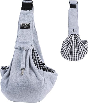 Сумка-кенгуру для собак NiCoLa: переноска для цуценят, чихуахуа, пуделів, бішон фрізе та інших домашніх тварин. Ідеально для прогулянок, подорожей та відвідування місць. Колір: сірий/чорний