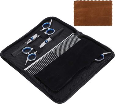 Набір для грумінгу собак: професійні ножиці, ножиці для розрідження шерсті, гребінець, ножиці для собак, котів та інших тварин