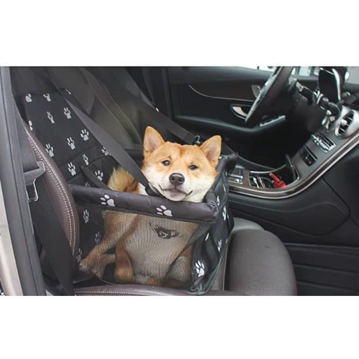 Автомобільний лежак для собак, переноска для собак в авто, 40x33x25 см (Чорний)