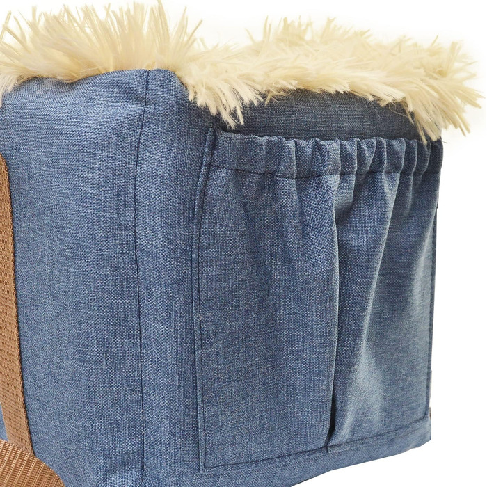 Автомобільний підлокітник для собак | Універсальний, миючий, зносостійкий, для середніх консолей, передніх/бічних сидінь, заднього ряду | Сумка для собак, для маленьких порід | Колір: Джинс