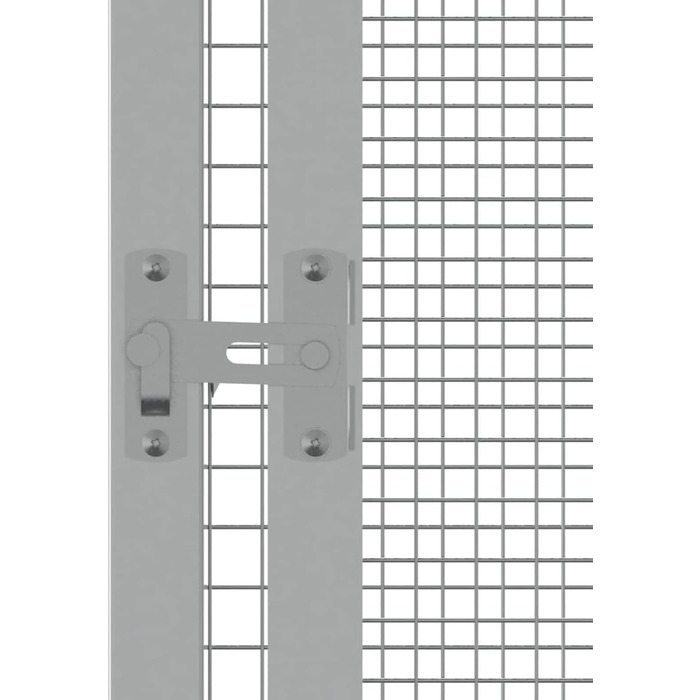Вольєр для птахів Homgoday 111x107x211,5 см, оцинкована сталь, антрацит