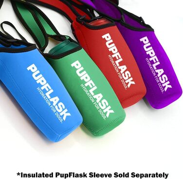 Фляга для води для собак PupFlask, 800/1200 мл, нержавіюча сталь, портативна поїлка для подорожей, не протікає, підходить для всіх порід