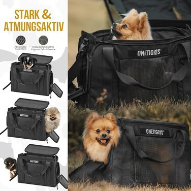 Транспортна сумка для собак OneTigris, переноска для котів та цуценят до 5 кг, M 2.0