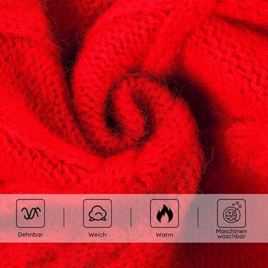 Теплий зимовий светр для собак середнього розміру Queenmore (M, червоний) - для такс, бульдогів, чихуахуа, коргі