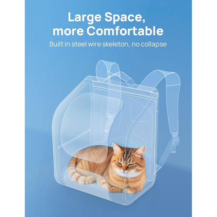 Рюкзак для кота Pecute з вікном-бульбашкою, дихаючий, 42x32x26 см, Khaki