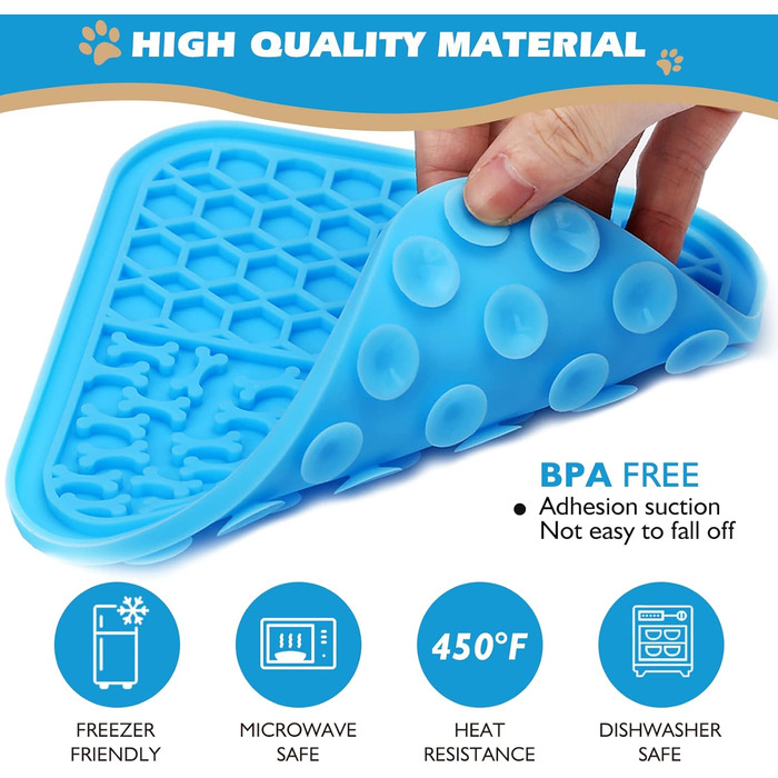 Матиця для годування собак та котів (2 шт.) - Slow Feeder, для купання, грумінгу, стрижки