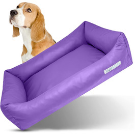 Ліжко для собак - миється, м'яке, якісне, для здоров'я суглобів, міцне, кошик, фіолетовий, розмір S, 80 x 60 см