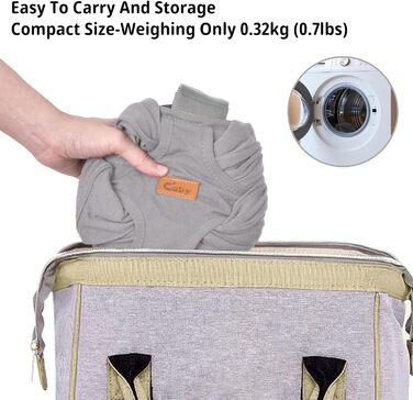 CUBY Сумка-переноска для собак, літня модель, рюкзак-переноска, підтримка спини, для собак, виготовлена з дихаючого матеріалу, 10 кг, світло-сіра