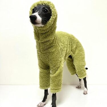 Флісовий костюм-комбінезон для собак, теплий зимовий піжамний костюм з ніжним флісом, італійський стиль, для грейхаундів та собак середніх розмірів (колір коричневий, розмір 9#)