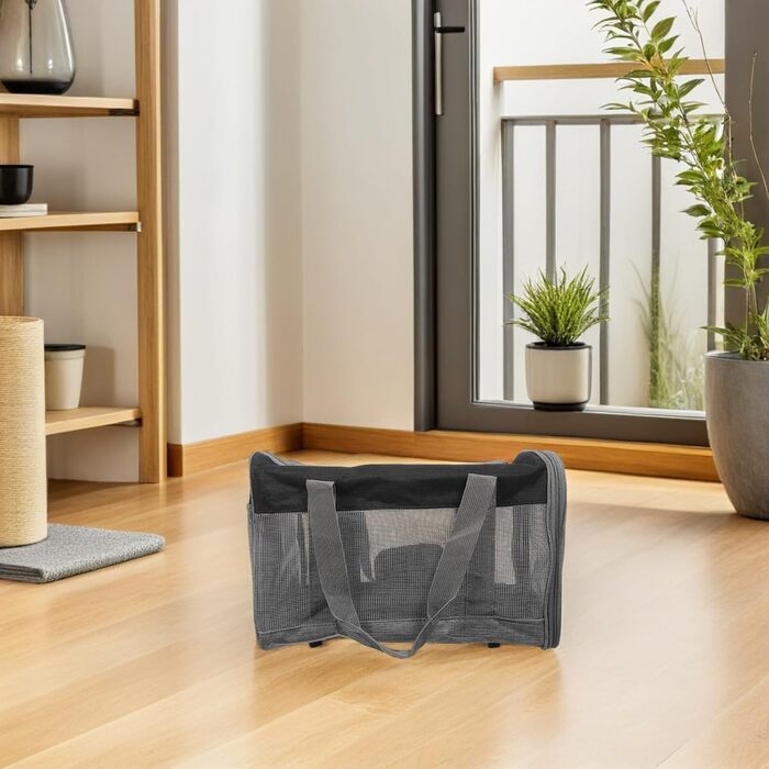 Сумка-переноска для котів та маленьких собак VALICLUD, сітка, дихаюча, складна, легка, з підкладкою та кишенями для подорожей