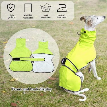 Водонепроникна куртка для собаки Віндхаунд, захист від вітру, зелена M (довжина спини 56-58 см)