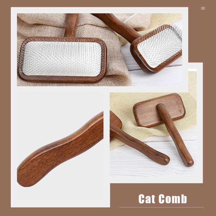 Гребінець для тварин з неслизькою ручкою: для котів та собак, масажний, для довгошерстих