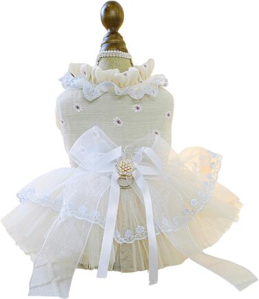 Сукня для собак - сукня-тьюль для маленьких собак та котів, розмір L, кольоро апельсиновий