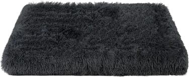 М'яке ліжко для собак та котів Aomig: квадратне, плюшеве, 75x50x8 см, сірий колір