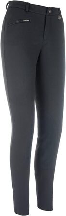 Дитячі штани для верхової їзди RL24 Winter - чорні, розмір 98-176 | З накладкою на коліна з синтетичної шкіри, дихаючі, теплі | Верхова екіпіровка для дітей