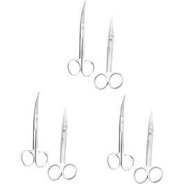 Набір з 2 професійних ножиць для грумінгу домашніх тварин Ipetboom з нержавіючої сталі, круглий ножі, для дому та салону, прямі та зігнуті кінчики