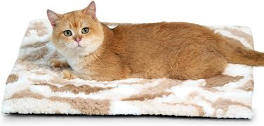 Тепла ковдра для котів та собак, самонагріваюча килимок-підстилка, 75x50 см, коричнева