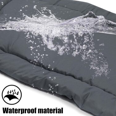 Килимок для собак, лежанка для тварин, портативна матрацна підстилка, водонепроникна, 90х60 см (Сірий). Підходить для маленьких, середніх та великих собак, для подорожей, кемпінгу, машини, переноски, дивана та підлоги.