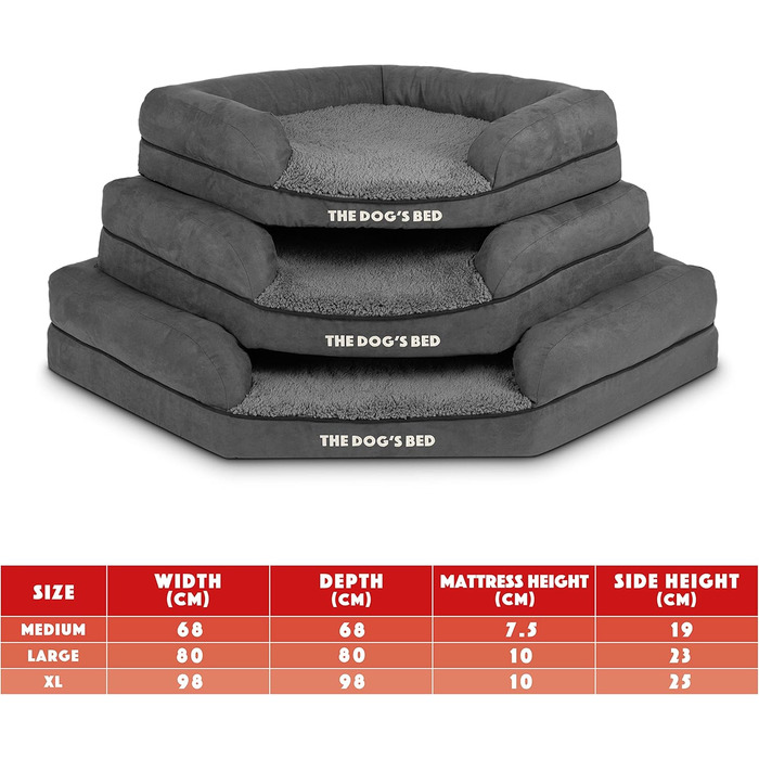 Ортопедичне ліжко для собак з memory foam, водонепроникне, кутове, середнього розміру, чорний плюш, для собак з артритом та дисплазією кульшових суглобів, терапевтичне та підтримуюче