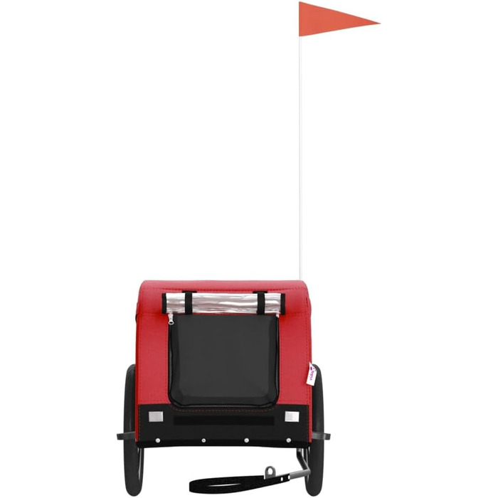 Причіп для велосипеда для собак, червоно-чорний, Oxford-Gewebe та залізо, LH99939