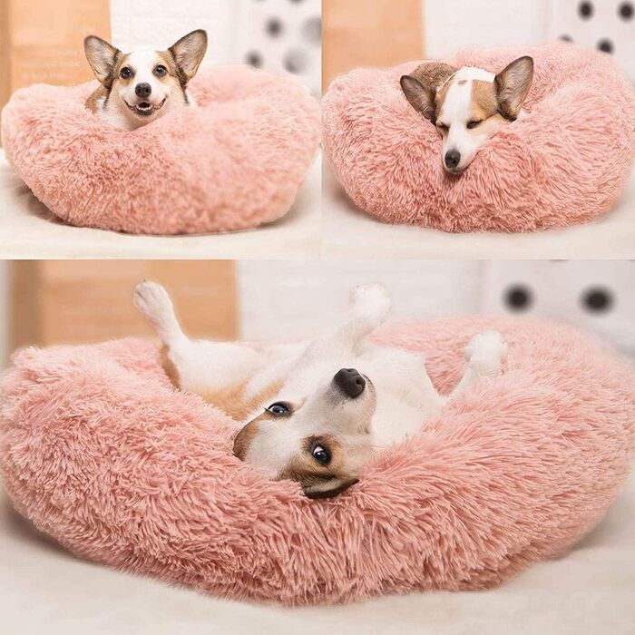 Ортопедичне ліжко для собак великих порід, XL, плюшеве, 110/120 см, з подушкою, миється