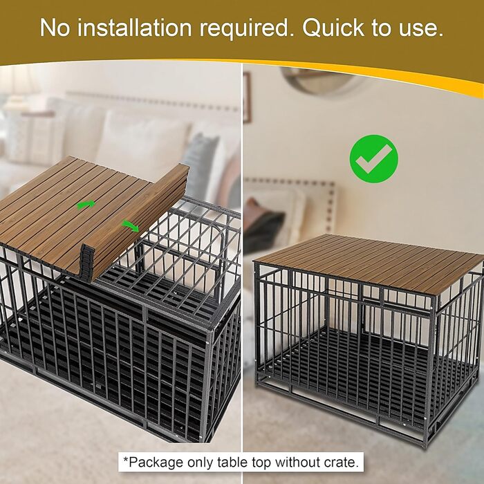 Алюмінієвий накид на переноску для собак, 91.4 см, складана будка, декоративне зберігання, для переносок, колір горіх (тільки накид)