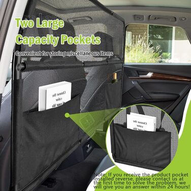 Бар'єр для собак у машину, 142.2 см, для позашляховиків, SUV, легкових авто, захист заднього сидіння, сітка-перегородка, зручна подорож