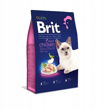 Сухий корм для дорослих котів Brit Premium by Nature, курка, 8 кг