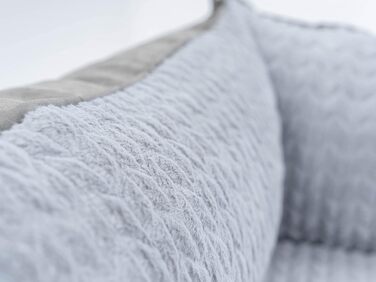 TrendPet VitaBed Style - ортопедичне ліжко для собак, штучна шкіра, плюшеве (100x90 см, сірий)