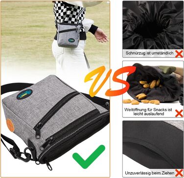 Сумка для ласощів Ownpets для собак, сумка для дресирування, зручна та функціональна, сіра