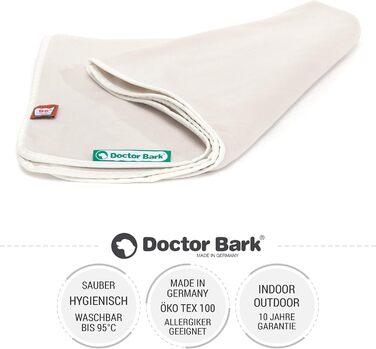 Doctor Bark м'яка флісова ковдра для собак, гіпоалергенна, пральна при 95°C, для дивану та лежака, бежевий, 120x90 см, Німеччина