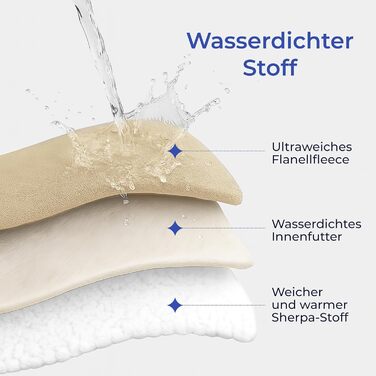 Водонепроникний коврик Dreamzie для собак - 127x152 см, для дивана та ліжка, Sherpa Fleece, миючий, Бежевий, XXXL (218x274 см)