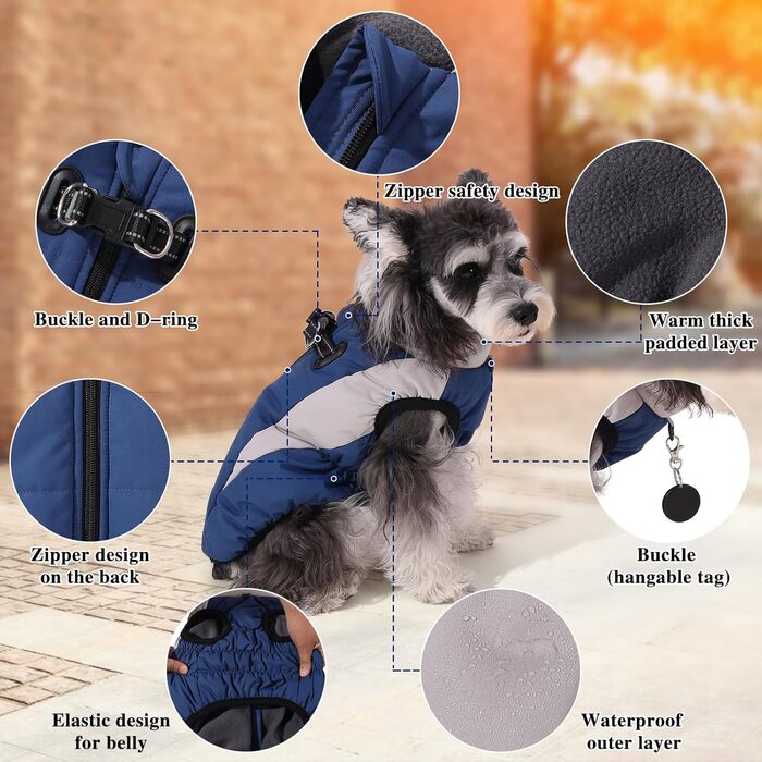 Зимовий теплий одяг для собак, куртка Kates Wetter, вітронепроникна, світловідбиваюча, флісова, з отвором для шлейки, тепла флісова жилетка для собак, розмір X, куртка для собак на блискавці, зимовий костюм для собак, зелений (L, блакитний)