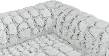 Ортопедичне ліжко для собак TRIXIE Vital Lino, 110x75 см - м'яке ліжко з memory foam, для літніх собак, чорний/сірий