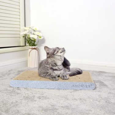 Котяче дряпальний картон AMZNOVA з котячою м'ятою, широке дряпальний борд, 43.2x30.5 см