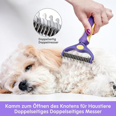 Кліщі для котів та собак ADRAL: видалення шерсті, підшерстя, для довгої та короткої шерсті, самоочищувані