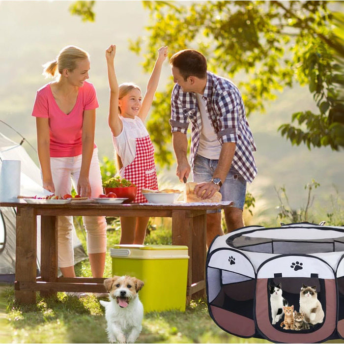 Клітка для тварин BRIMOREA 74x74x43 см: клітка для собак, котів, кроликів, вольєр для цуценят, внутрішній/зовнішній вольєр