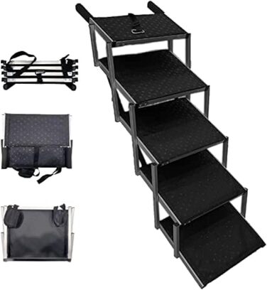 Складана переносна драбина для собак у багажник, для собак, сходинки, рампи для собак великих, середніх та маленьких порід, легка, складна, для автомобілів, SUV, вантажівок