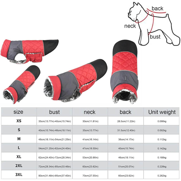 Водонепроникний зимовий теплий одяг для собак - теплий зимовий одяг для маленьких та середніх собак, двосторонній (Коричневий, XL) XL Коричневий