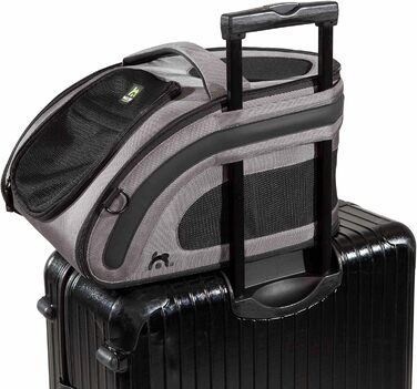 Транспортний бокс Maelson Snuggle Kennel 7152, антрацит - бежевий, 48x28x25 см