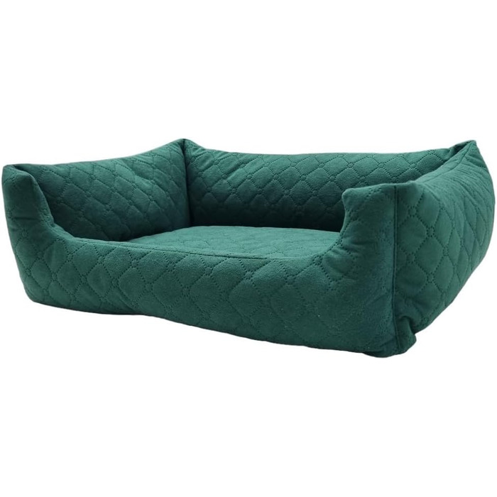 Ліжко для собак та котів Odolplusz, зелений, розмір M (70 x 60 см) | М'яке ліжко-корзина з бортиками