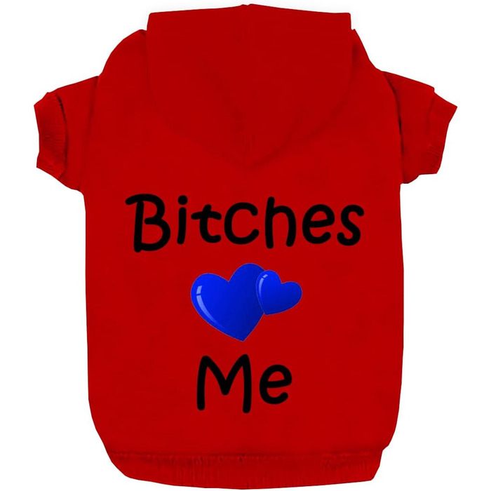 Світшот для собак Izefia з капюшоном, теплий флісовий светр з бавовни для маленьких, середніх та великих собак (S, червоний)