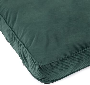 Ексклюзивне ліжко для собак XL | М'який лежак з Memory Foam | Килимок для великих собак | Легко миється | Імітація замші | Великий розмір | Колір: (M: 50 x 65 см, Зелений (Вельвет))